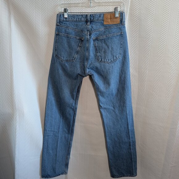 Calvin Klein Men’s Standard Straight Blue Jeans W28 L32 Button Fly Classic Denim - Picture 2 of 11